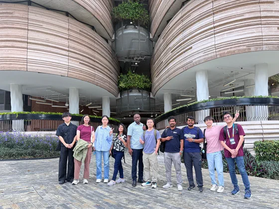 Group outside The Hive at NTU